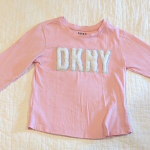 DKNY Light Pink Long Sleeve Tee for Kids